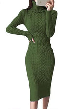 Load image into Gallery viewer, Soft &amp; Cozy Knitted Sweater Midi Dress