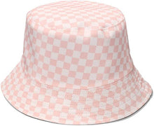 Load image into Gallery viewer, Checked Pink Unisex Summer Bucket Hat