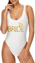 Load image into Gallery viewer, Bride Bachelorette White One Piece Swimsuit