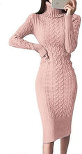 Load image into Gallery viewer, Soft &amp; Cozy Knitted Sweater Midi Dress