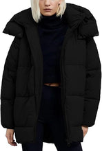 Load image into Gallery viewer, Trendy Khaki Quilted Puffer Mid-Length Warm Winter Heavyweight Coat