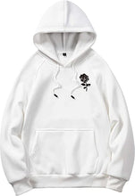 Load image into Gallery viewer, Men&#39;s Casual Drawstring Brown Rose Long Sleeve Hoodie