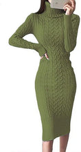 Load image into Gallery viewer, Soft &amp; Cozy Knitted Sweater Midi Dress