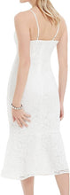Load image into Gallery viewer, Sweetheart White Lace Sleeveless Mermaid Midi Dress
