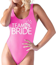 Load image into Gallery viewer, Bride Bachelorette Pink One Piece Swimsuit