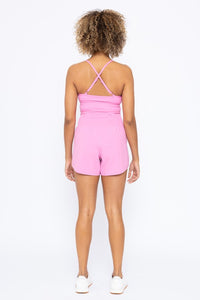 Workout Pink Cross Back Active Romper