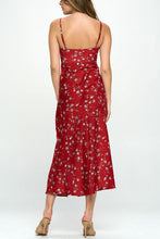 Load image into Gallery viewer, Satin floral maxi dress