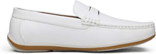 Load image into Gallery viewer, Men&#39;s Italian Style White Vegan Leather Moccasin Loafers