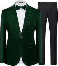 Load image into Gallery viewer, Men&#39;s Esquire Royal Blue Velvet Long Sleeve Blazer &amp; Pants Suit