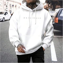 Load image into Gallery viewer, Men&#39;s White Graphic Printed Long Sleeve Hoodie