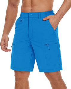 Men's Orange 5 Pocket Casual Cargo Shorts