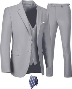 The Modern Man Pink Slim Fit 3pc Formal Dress Blazer & Pants Suit