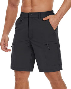 Men's Orange 5 Pocket Casual Cargo Shorts