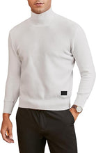 Load image into Gallery viewer, Men&#39;s Soft Knit Black Stylish Turtleneck Sweater