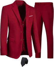 Load image into Gallery viewer, The Modern Man Fuchsia Pink Slim Fit 3pc Formal Dress Blazer &amp; Pants Suit