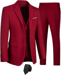 The Modern Man Fuchsia Pink Slim Fit 3pc Formal Dress Blazer & Pants Suit