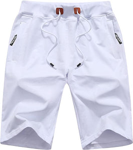 Men's Summer Style Navy Blue Drawstring Shorts