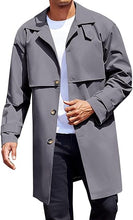 Load image into Gallery viewer, Men&#39;s Single Breasted Khaki Trench Coat