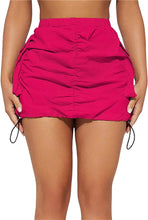 Load image into Gallery viewer, Modern Style Fuchsia Pink Cargo Mini Skirt