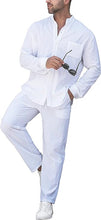 Load image into Gallery viewer, Men&#39;s Caribbean Khaki Linen Cotton Shirt &amp; Pants Set