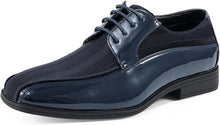 Load image into Gallery viewer, Men&#39;s Oxford Formal Black Satin Striped Lace Up Dress Shoes