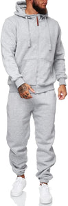 Men's Orange Long Sleeve Hoodie Long Sleeve 2pc Sweatsuit