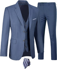 Load image into Gallery viewer, The Modern Man Black Slim Fit 3pc Formal Dress Blazer &amp; Pants Suit