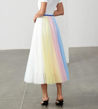 Load image into Gallery viewer, Prestigious Tulle Unicorn Pleated Flowy Maxi Skirt