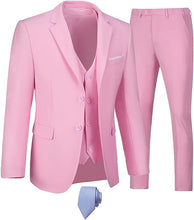 Load image into Gallery viewer, The Modern Man Mint Green Slim Fit 3pc Formal Dress Blazer &amp; Pants Suit