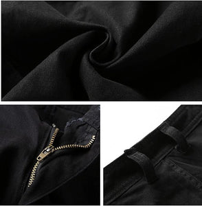 Men's Multi-Pocket Cargo Black Shorts