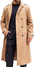 Load image into Gallery viewer, Men&#39;s Casual Winter Long Trench Green Coat