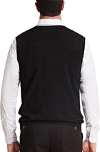 Load image into Gallery viewer, Men&#39;s Black Soft V Neck Sweater Vest