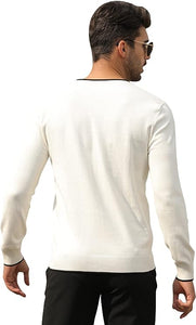 Men's Green Long Sleeve V Neck Sweater