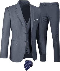 The Modern Man Royal Blue Slim Fit 3pc Formal Dress Blazer & Pants Suit