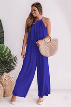 Load image into Gallery viewer, Chic Blue Sleeveless Summer Wide Leg Jumpsuit