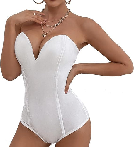 Sweetheart One Piece White Bodysuit