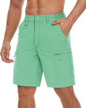 Load image into Gallery viewer, Men&#39;s Sage Green 5 Pocket Casual Cargo Shorts