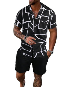 Men's Tropical Short Sleeve Shirt & Shorts Set