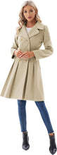 Load image into Gallery viewer, Chateaux Chic Beige Belted Double Breasted Wool Trench Coat