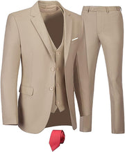 Load image into Gallery viewer, The Modern Man Black Slim Fit 3pc Formal Dress Blazer &amp; Pants Suit