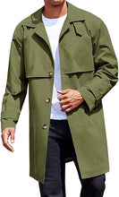 Load image into Gallery viewer, Men&#39;s Single Breasted Khaki Trench Coat