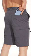 Load image into Gallery viewer, Men&#39;s Grey 5 Pocket Casual Cargo Shorts