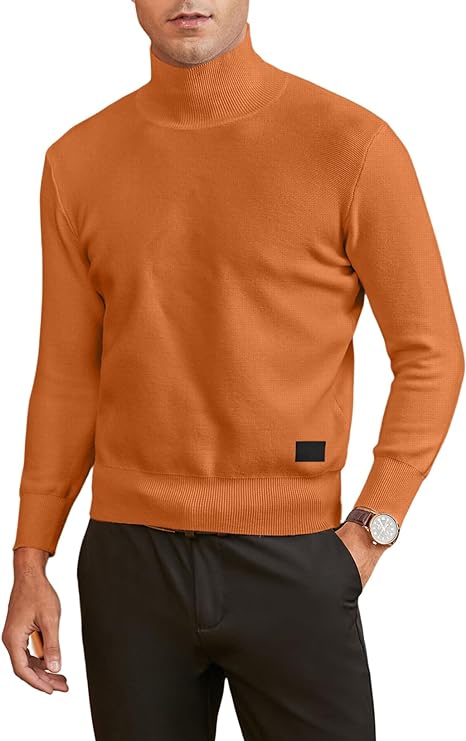 Rust hot sale orange turtleneck