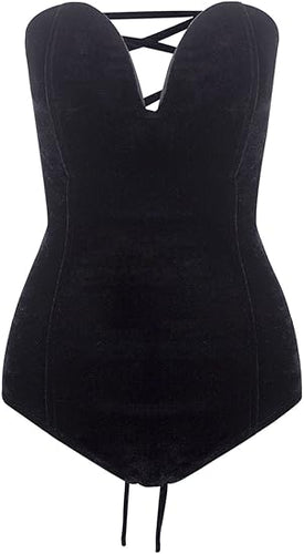 Sweetheart One Piece Black Bodysuit