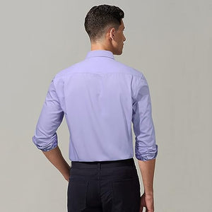 Men's Business Casual Purple Long Sleeve Shirt