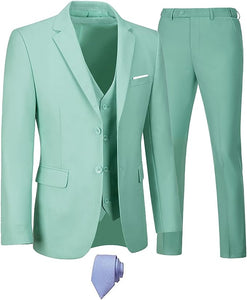 The Modern Man White Slim Fit 3pc Formal Dress Blazer & Pants Suit