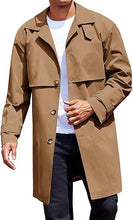 Load image into Gallery viewer, Men&#39;s Single Breasted Khaki Trench Coat