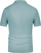 Load image into Gallery viewer, Men&#39;s Knit Breathable Short Sleeve Light BlueShirt