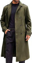 Load image into Gallery viewer, Men&#39;s Casual Winter Long Trench Khaki Coat