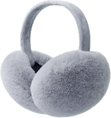 Grey Faux Fur Winter Style Ear Muffs